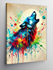 Kanvas Tablo Renkli Kurt ve Sıçrama