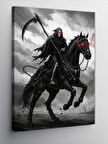 Kanvas Tablo Kara Şövalye ve At