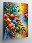 Kanvas Tablo Renkli Çiçek Buketi