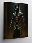 Kanvas Tablo Anubis ve Mısır Tanrısı