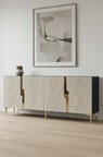 KA1828ATG EVVA Konsol ve Tv Sehpası Antrasit-Traverten-Gold 180cm
