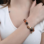 Leopar Murano Cam Boncuk Bileklik