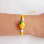 Meyve Miyuki Tila Murano Limon Bileklik 