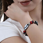 Zebra Murano Cam Boncuk Bileklik