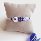 Kılçık Balık Murano Miyuki Bileklik - Lacivert Beyaz