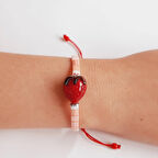 Meyve Miyuki Tila Murano Çilek Bileklik