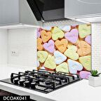 CAM OCAK ARKASI KORUYUCU | KALPLİ ŞEKER MODEL