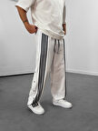 Şeritli Beyaz Erkek Baggy Pantolon COC1059