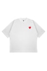 Unisex Oversize COMME DES GARÇONS BASIC Baskılı Boxy Fit Kalın Kumaşlı (240gsm) T-shirt