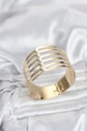 Gold Renk Pirinç Kaburga Model Kadın Bileklik 5886