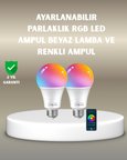 Akıllı 9W RGBW LED Ampul tasaruflu romantik ışıklı