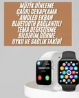 1.83 İnç Akıllı Saat Android ve İOS Uyumlu Çağrı Cevaplayabilen Adımsayar G