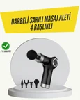 Mini Masaj Tabancası 4 Başlık 6 Hız Ayarlı