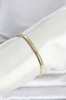 CM 14K Gold Renk Yassı Zincir Yılan Model Kadın Bileklik 5886