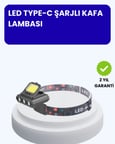 800 Lumen LED Kafa Lambası COB ve XPE Led Type C Şarjlı Ayarlanabilir