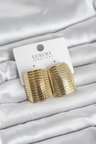 Gold Renk Pirinç Vintage Esintili Statement Küpe 5886