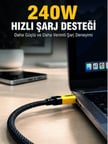 240W 3'ü 1 Arada Hızlı Şarj Kablosu USB Type-C Lightning Micro USB