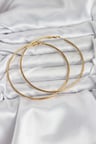 316L Çelik Gold Renk 75 mm Halka Küpe 5886