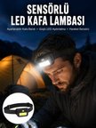 Sensörlü Kamp Lambası Ayarlanabilir Kafa Lambası Kafa Bantlı Yeni Nesil
