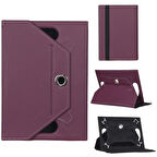 İpad Pro 10.5 A1701 Universal Standlı Tablet Kılıfı Mor