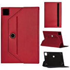 Apple Uyumlu iPad Pro 12.9 6. Nesil A2766 Universal Standlı Tablet Kılıfı Kırmızı