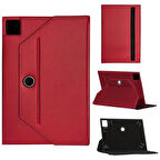 Samsung Uyumlu Galaxy Tab S7 Plus SM-T975 Universal Standlı Tablet Kılıfı Kırmızı