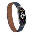 Xiaomi Mi Band 7 Kordon/Kayış Magnetik Silikon Kasa Koruma 2 In 1  Çift Renkli Mıknatıslı Kordon