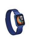 Xiaomi Mi Watch Lite Kordon/kayış Metal Hasır Örgü Kasa Korumalı Mıknatıslı 2 In 1 Tam Uyumlu Kordon