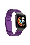 Xiaomi Mi Watch Lite Kordon/kayış Metal Baklalı Kasa Korumalı 2 In 1 Paslanmaz Çelik Kordon