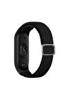 Xiaomi Mi Band 3-4  Uyumlu  Kordon/kayış Örgü Model Tek Parça Ayarlanabilir Ölçü