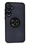 CPT50 Samsung Galaxy A25 5G Kılıf Montreal Yüzüklü Silikon Kapak - Siyah