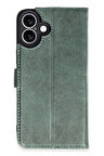 CPT50 iPhone 16 Plus Kılıf Trend S Plus Kapaklı Kılıf - Yeşil