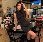 SIFIR KOL SİMLİ ELBİSE