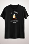 Unisex Siyah Bitcoin Funny Addiction Gift For Crypto Lovers Classic T-shirt