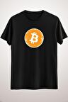 Unisex Siyah Cryptocurrency T-shirt. Vintage Bitcoin T-shirt For Traders. Classic T-shirt