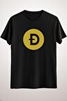 Unisex Siyah Dogecoin Gifts, Doge Cryptocurrency Classic T-shirt