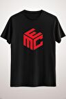 Unisex Siyah East Mids Crypto Cube Essential T-shirt