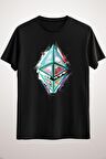 Unisex Siyah Ethereum Logo Abstract 01 Essential T-shirt