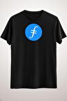 Unisex Siyah Filecoin Fıl Crypto Logo Classic T-shirt