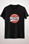 Unisex Siyah Funny Get Rich Or Die Mining Retro Bitcoin Classic T-shirt