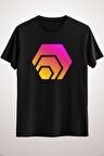 Unisex Siyah Hex Crypto Logo Classic T-shirt
