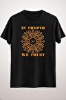 Unisex Siyah In Crypto We Trust Blockchain Fan Cryptocurrency Bitcoin Classic T-shirt
