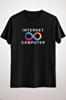 Unisex Siyah Internet Computer - Icp Essential T-shirt