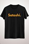 Unisex Siyah Satoshi. Classic T-shirt