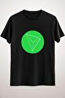 Unisex Siyah Tron Trx Crypto Currency Icon - Green Classic T-shirt