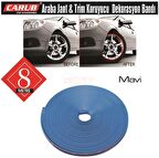 Carub Araba Jant Fitili Lastik Jant Trim Bandı 8 Metre MAVİ