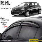 Renault Clio 3 HB Mugen Cam Rüzgarlığı 2006-2012