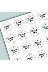 Thank You Sticker Teşekkürler Etiketi Kargo Ambalaj Paketleme 3,5 cm 105 Adet Kuşe Yapışkanlı Parlak