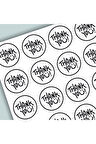 Thank You Sticker Teşekkürler Etiketi Kargo Ambalaj Paketleme 3,5 cm 105 Adet Kuşe Yapışkanlı Parlak