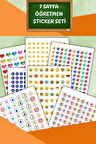7 Sayfa Öğretmen Sticker Seti Öğrenci/ Ödül/ Ödev Stickerı/A4 Boyutu